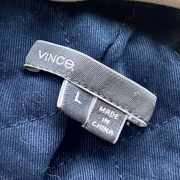 Vince $995 Fur Trimmed Hooded Black Parka Jacket Size Large - Picture 5 of 5